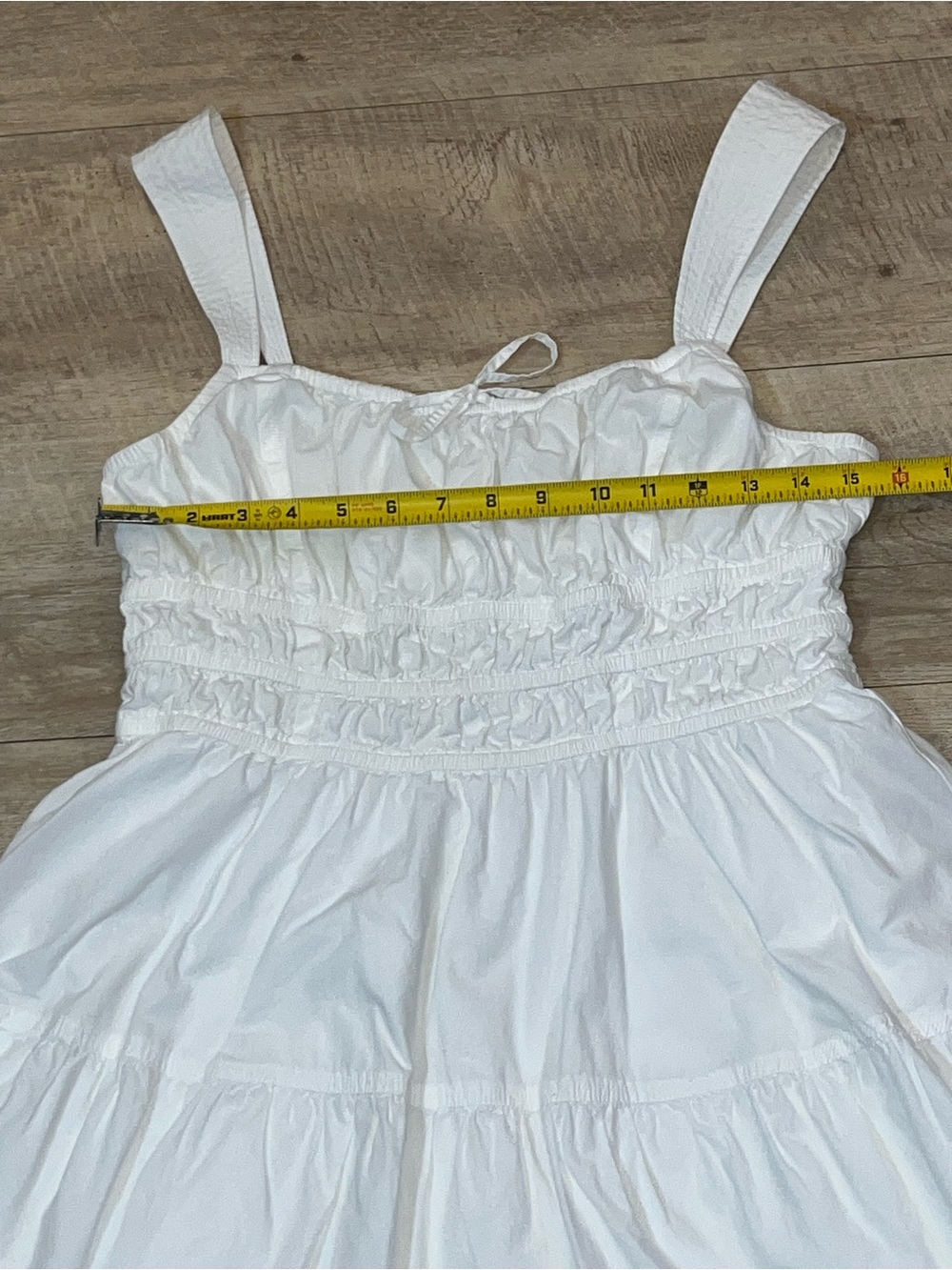 Aritzia Sunday Best White Martine Tiered Cotton Poplin Dress Size Large - Picture 8 of 10